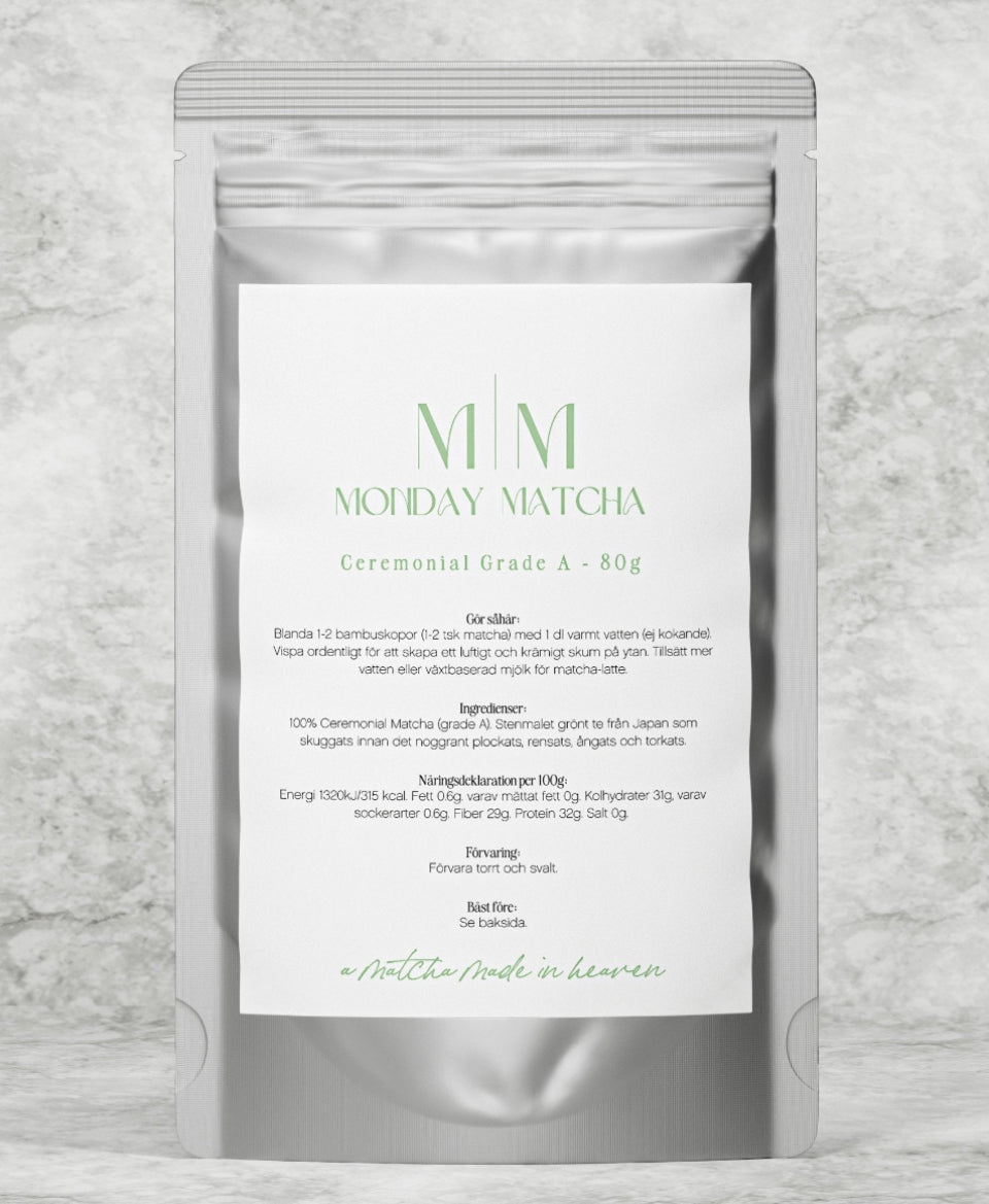 Ceremonial Matcha 80g | Ceremonial Grade A Matcha från Japan – Monday Matcha