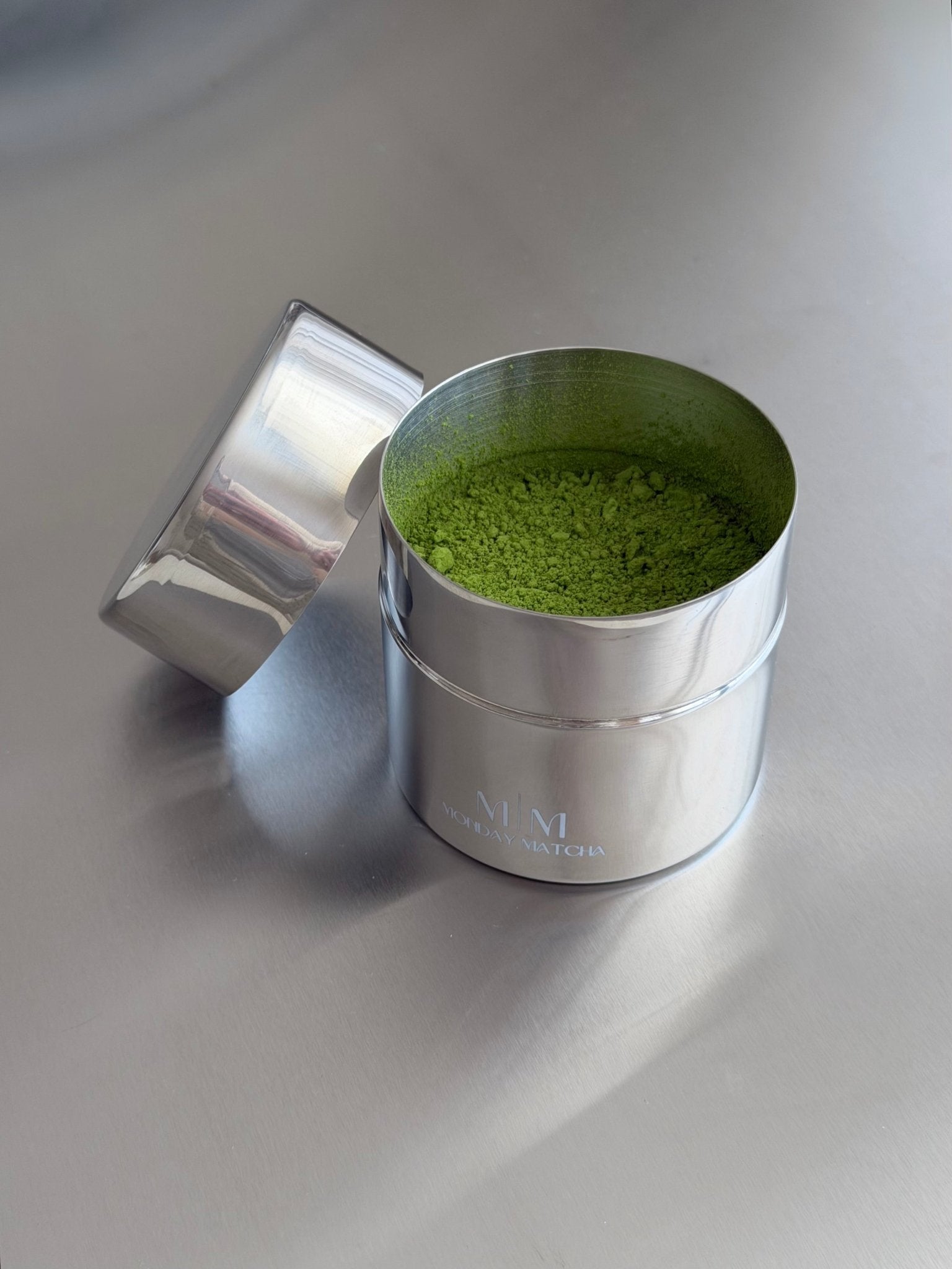 Matcha Canister - Stainless Steel | Ceremonial Grade A Matcha från Japan – Monday Matcha