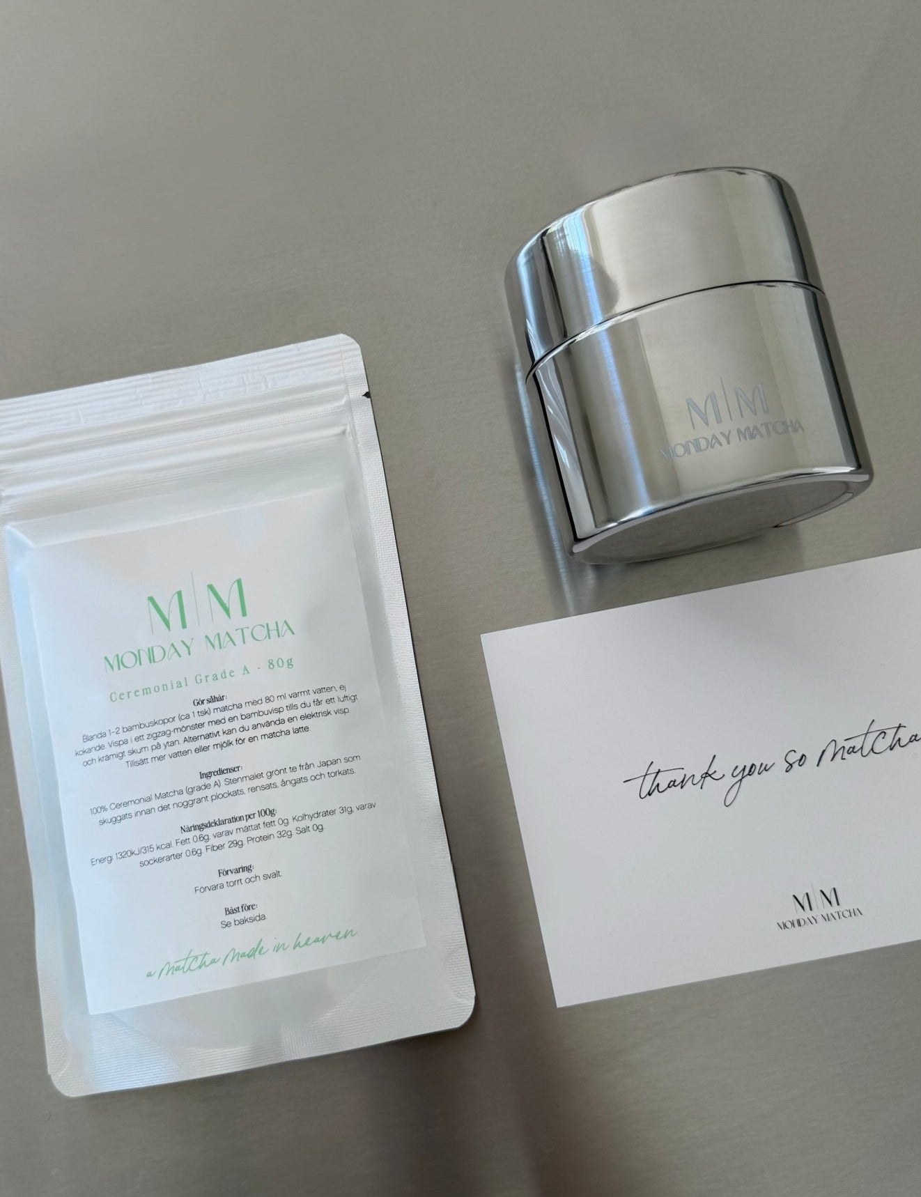 Ritual Bundle (80g Matcha + Tin) | Ceremonial Grade A Matcha från Japan – Monday Matcha
