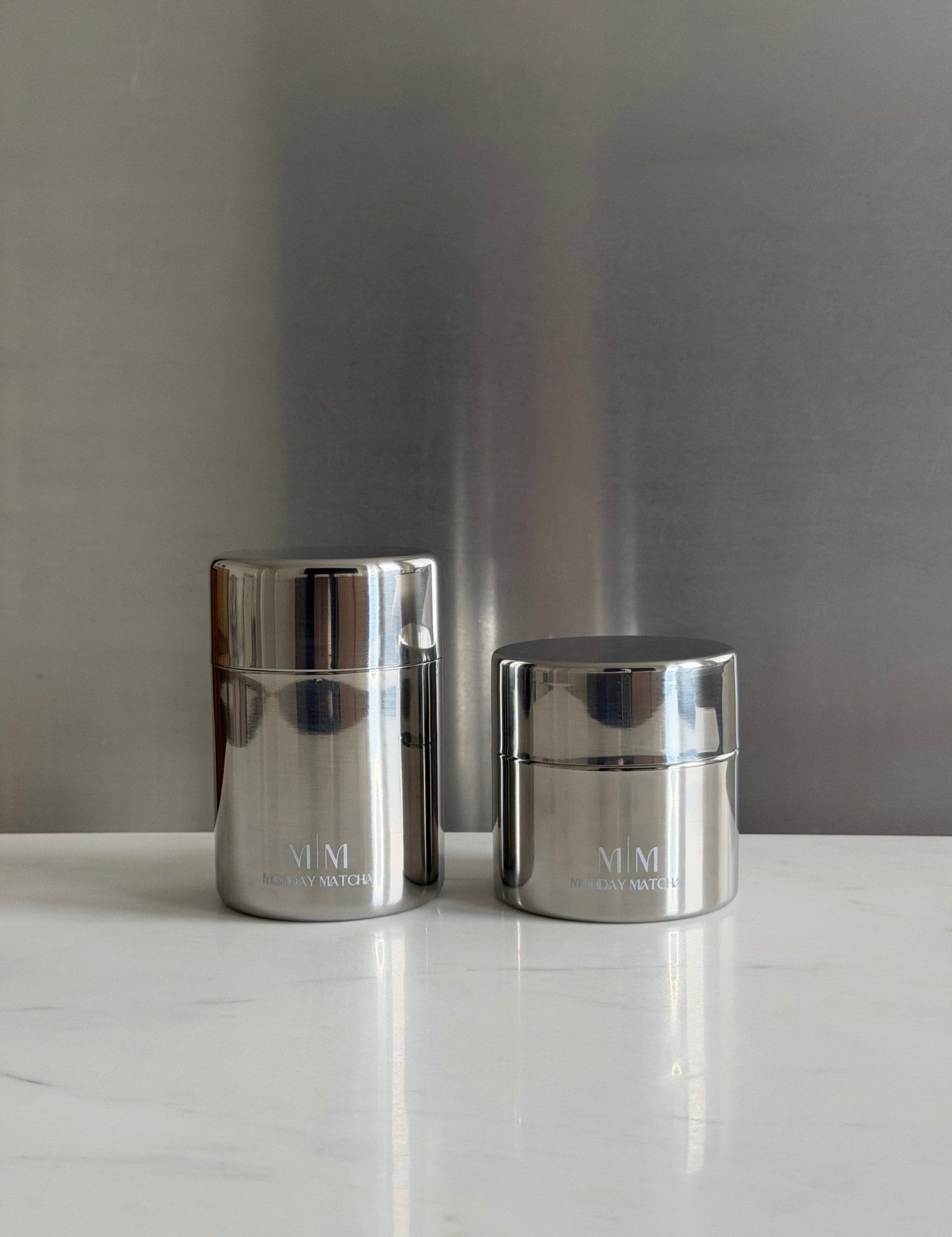Matcha Tin - Stainless Steel | Ceremonial Grade A Matcha från Japan – Monday Matcha