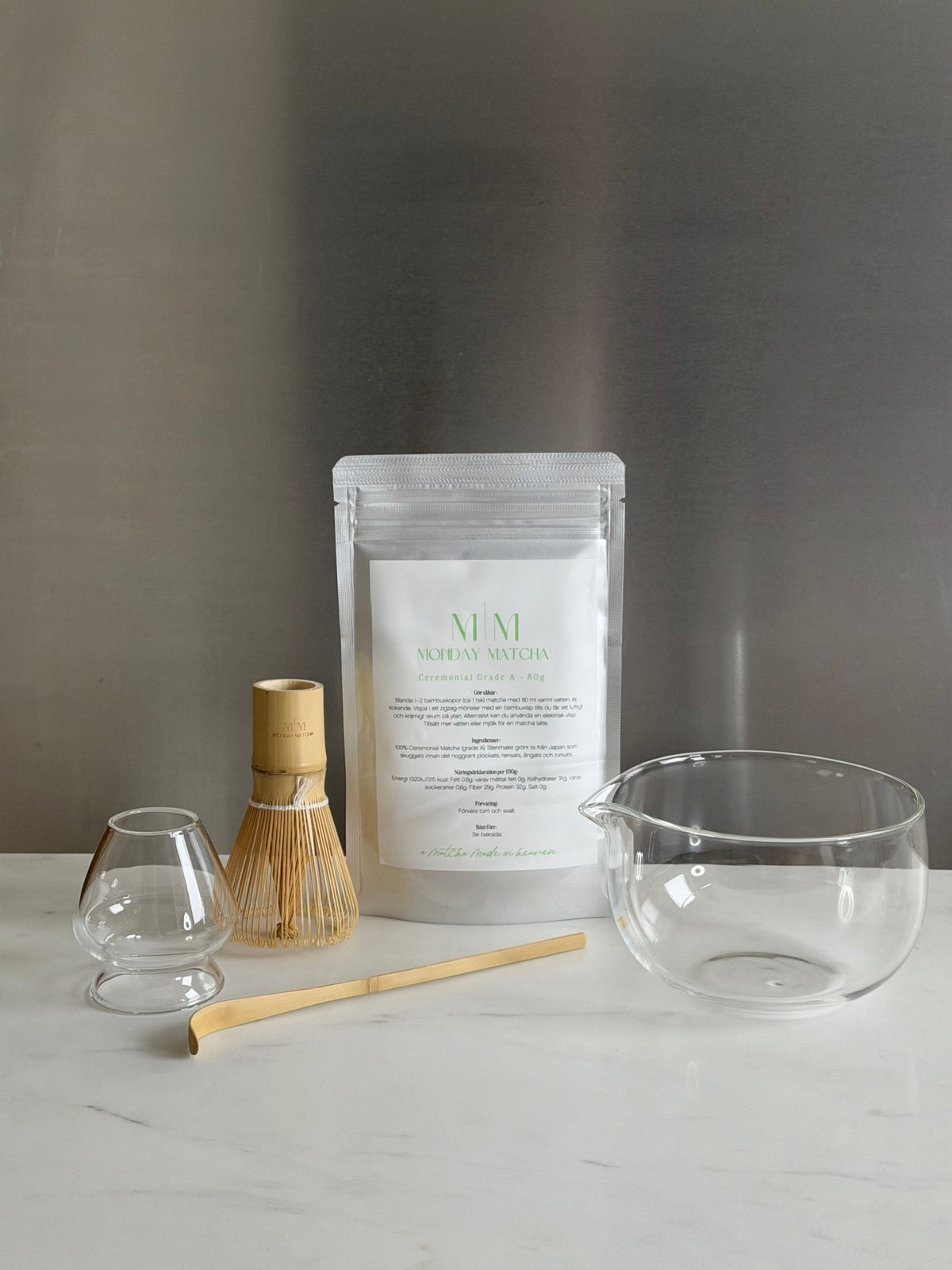 PRE-ORDER: The Starter Ritual (Glass) | Ceremonial Grade A Matcha från Japan – Monday Matcha